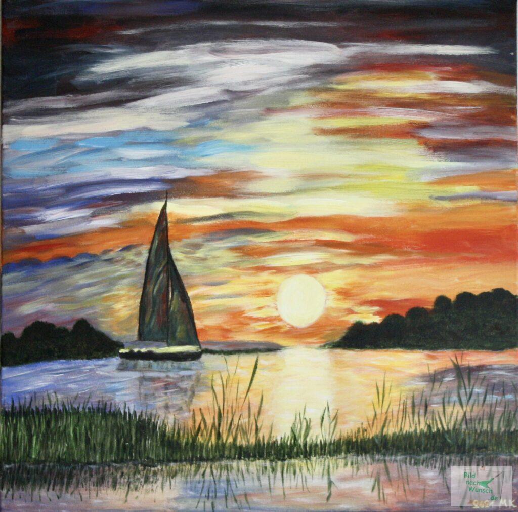 Schiff abstrakte Acryl-Malerei