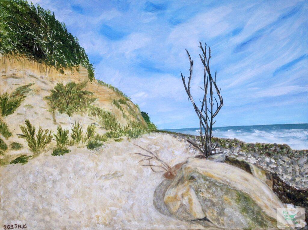 Strand Boltenhagen in Acryl auf Leinwand
