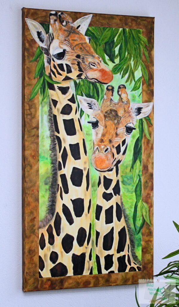 Giraffen inAcryl auf Leinwand