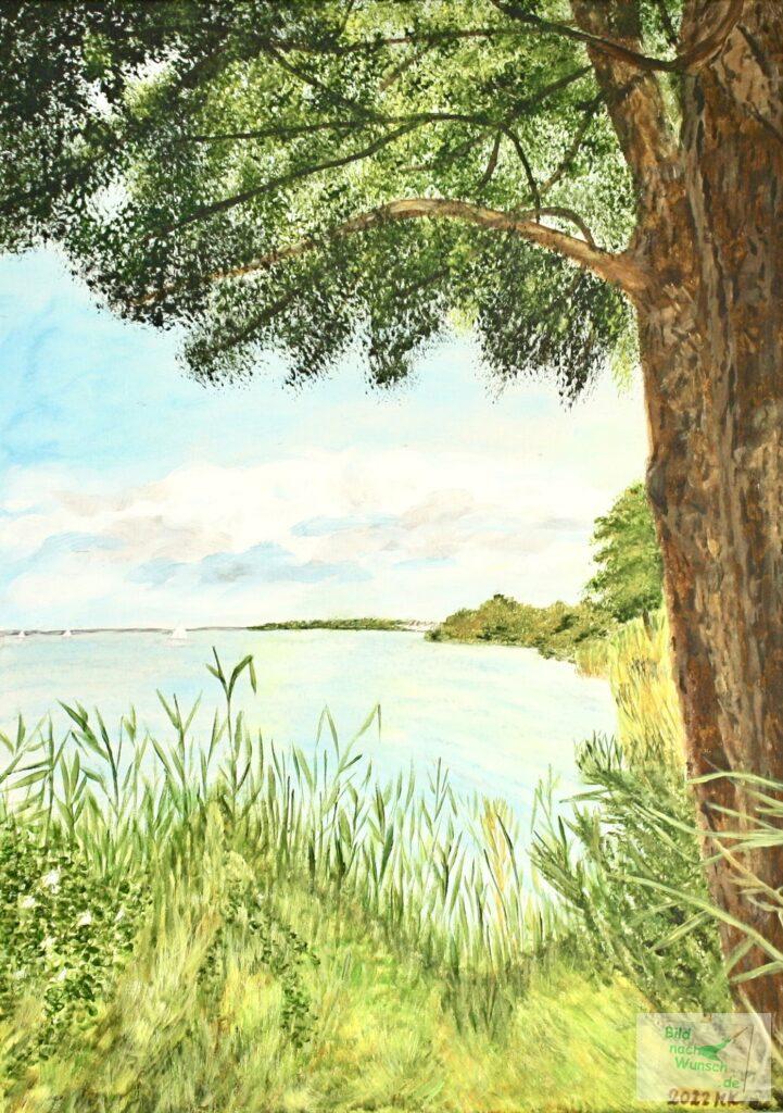 Landschaftsbild in Acryl auf Leinwand
