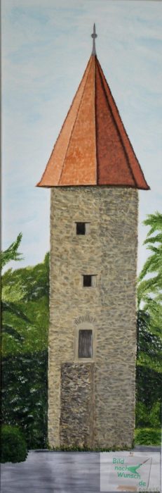 Stadtturm Stadthagen Acryl-Malerei